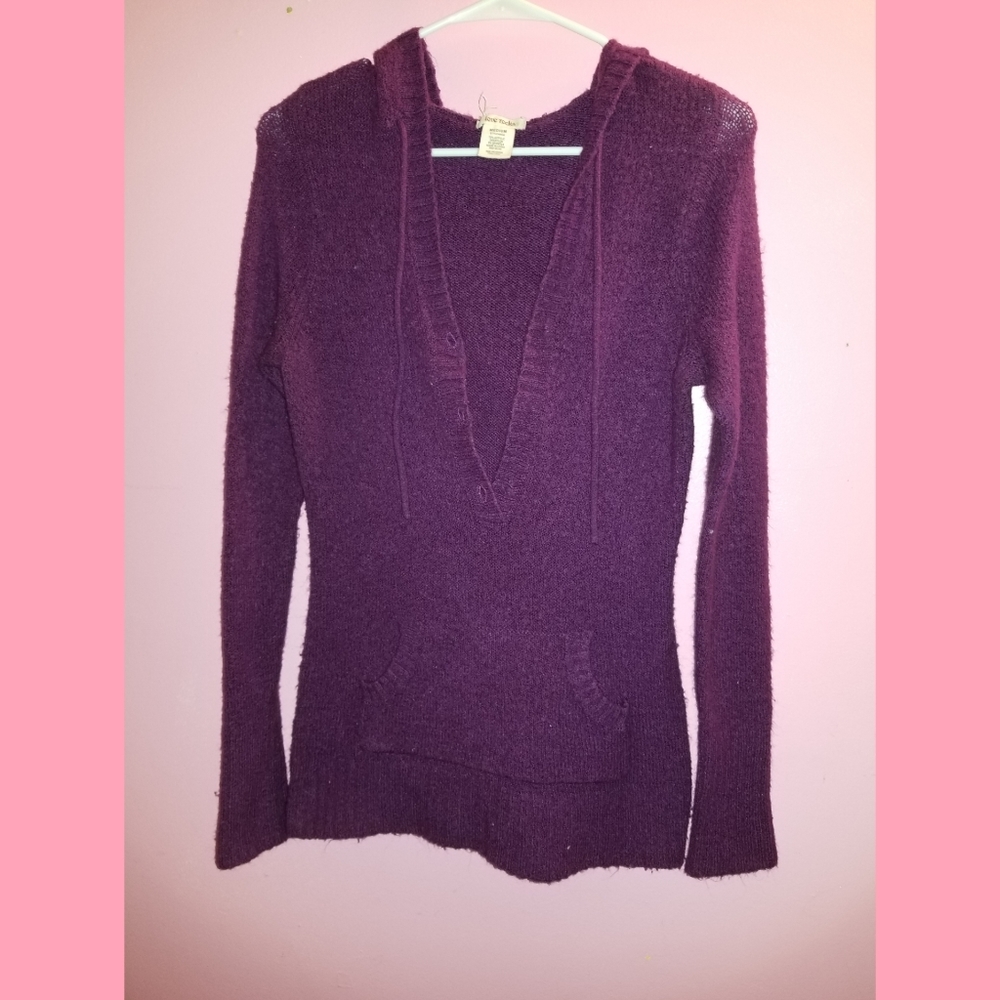 Purple Hooded Sweater